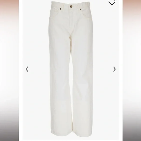 NILI LOTAN Juliet Cream wash button fly jeans - Picture 3 of 12